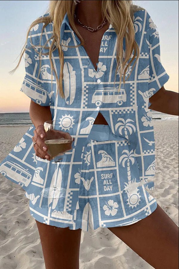 Eloise | Caravan Print Linen Co‑ord - Benjamin New York
