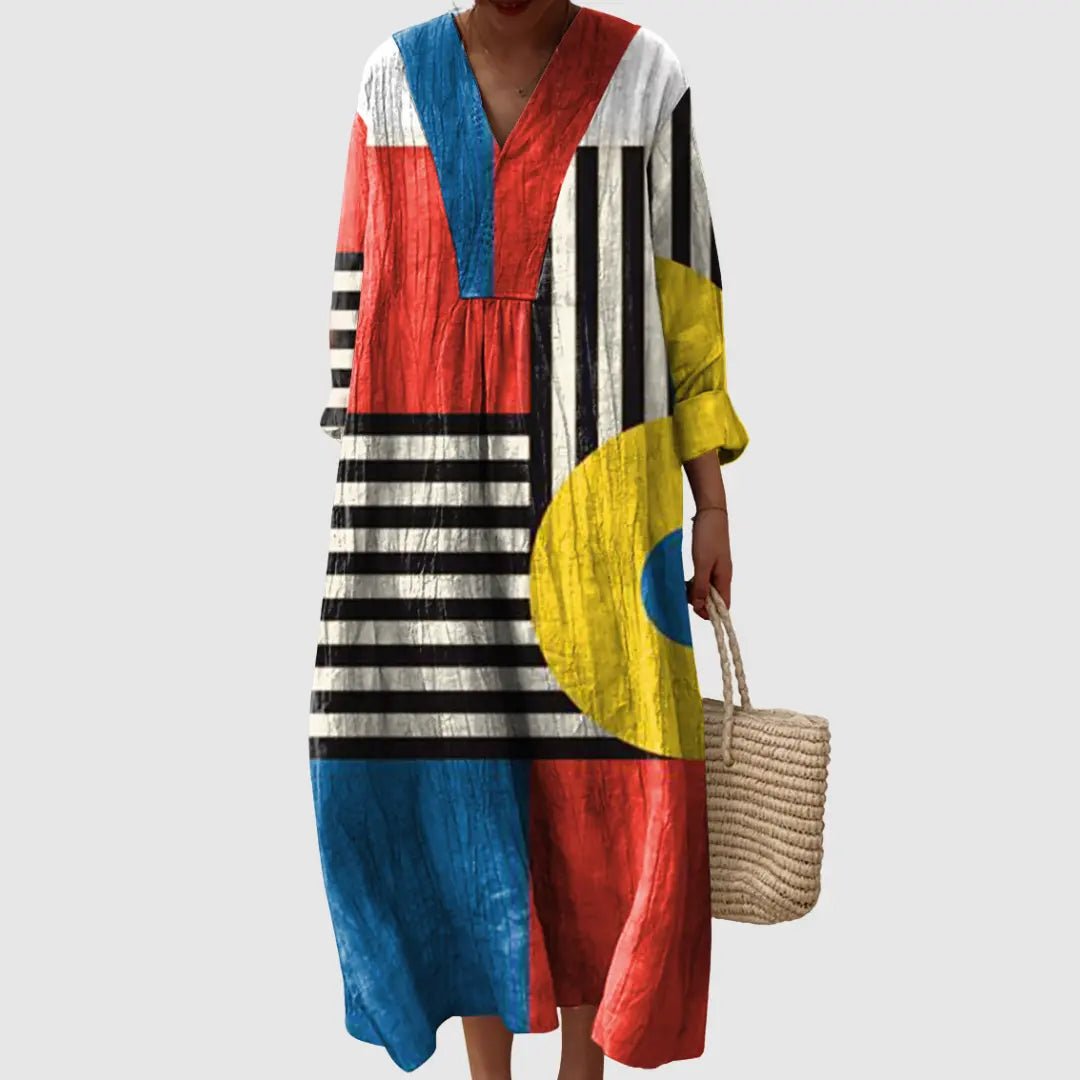 Nova | Retro Pop Art Colorblock Dress - Benjamin New York