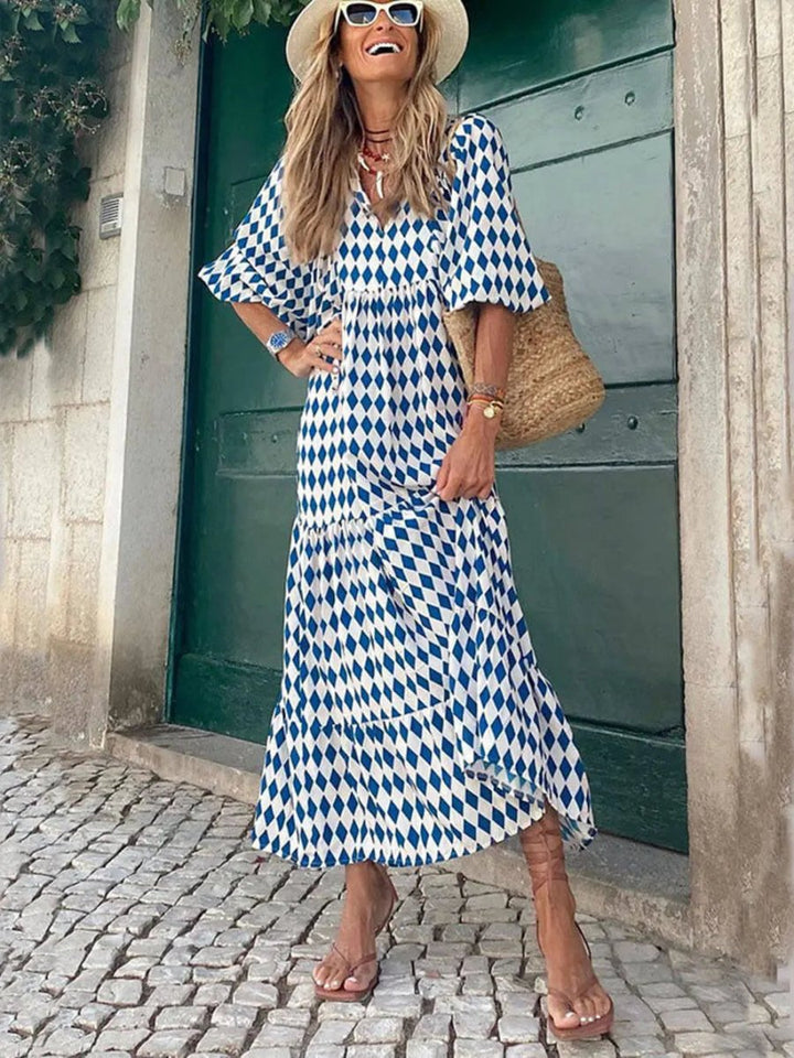 Paisley | Boho Breeze V - Neck Maxi Dress - Benjamin New York
