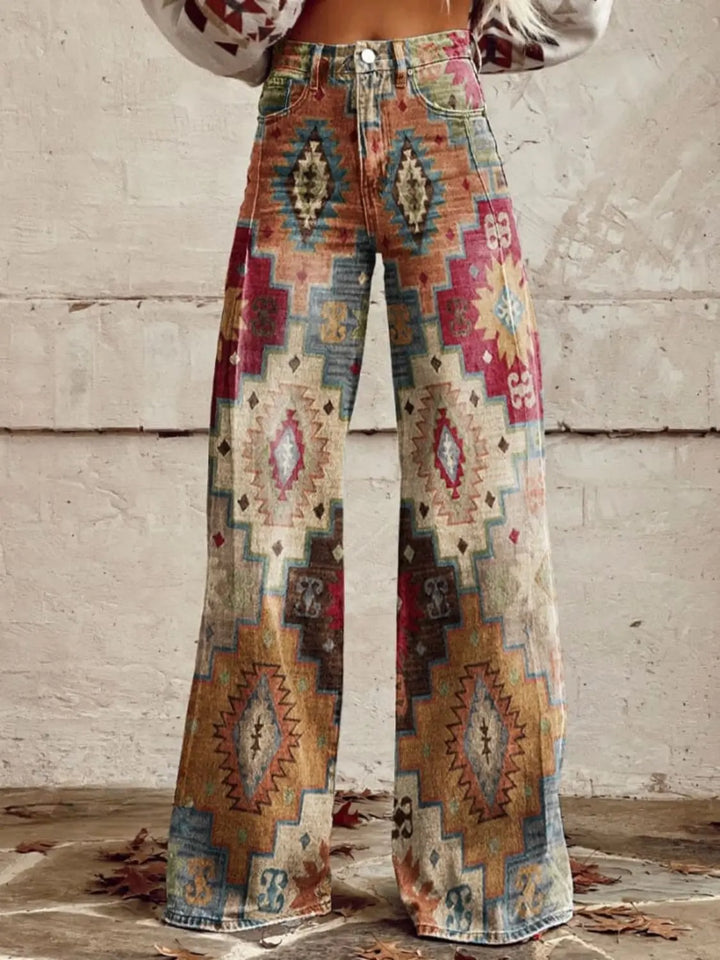 Rowena | Aztec Dream Wide - Leg pants - Benjamin New York