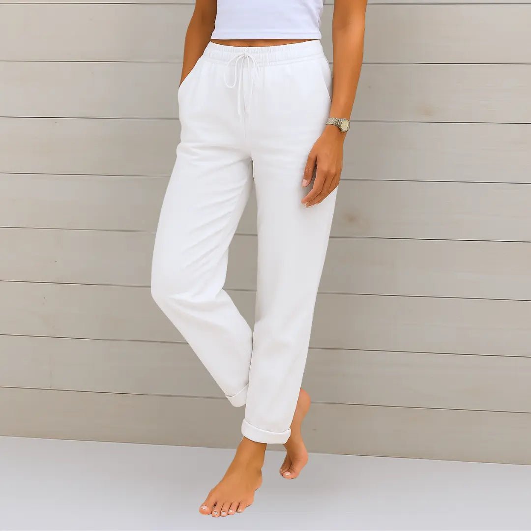 Alison | Soft Cotton Relaxed Fit Pants - Benjamin New York