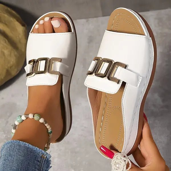 Brielle | Luxe Comfort Buckle Sandals - Benjamin New York