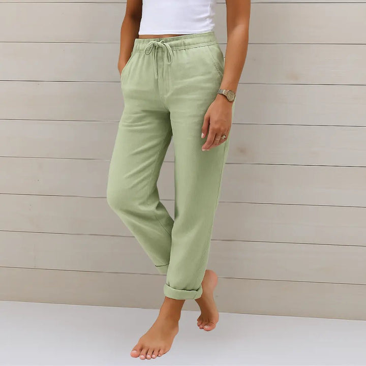 Alison | Soft Cotton Relaxed Fit Pants - Benjamin New York
