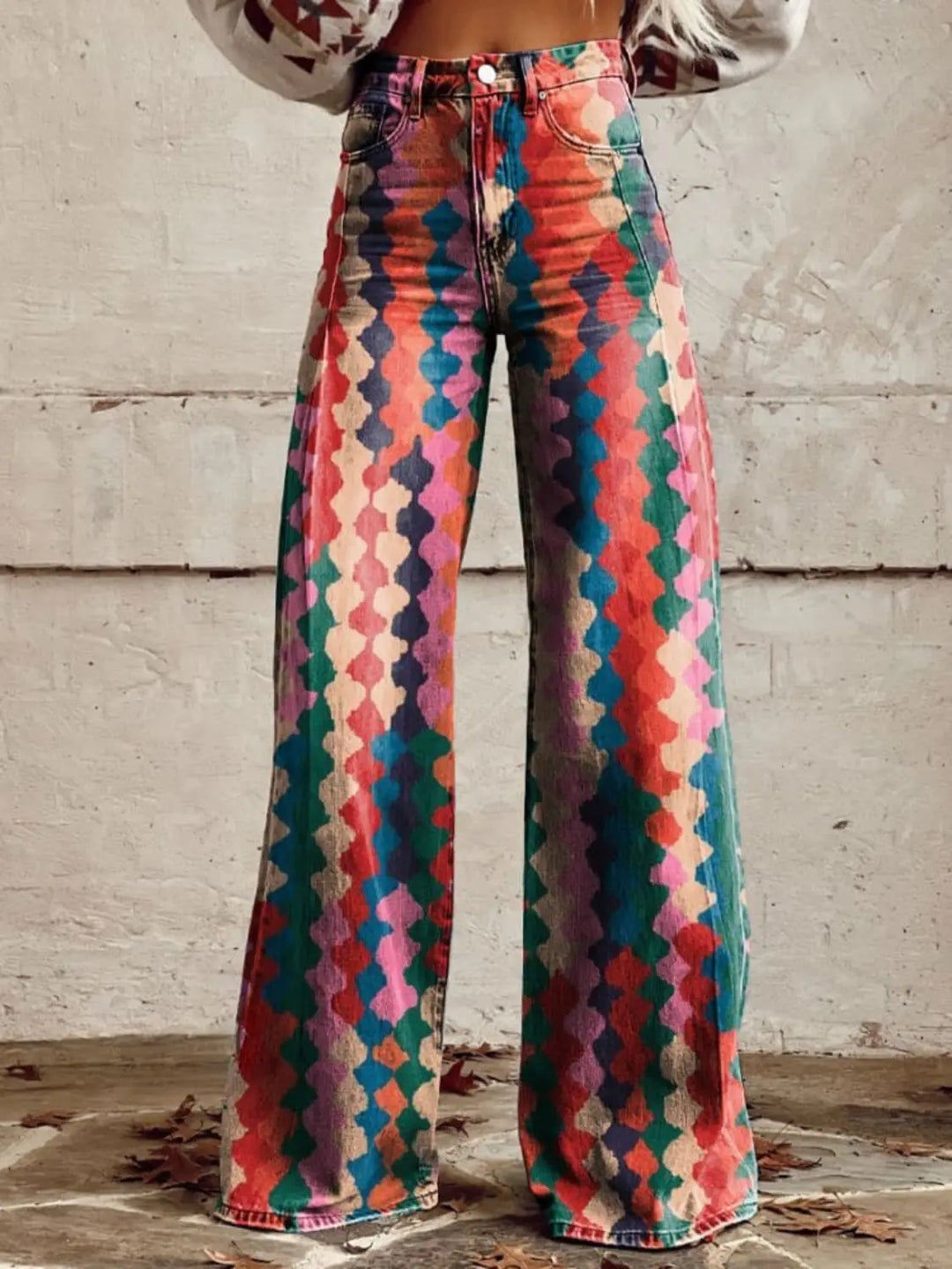 Isla | Retro Rainbow Palazzo pants - Benjamin New York