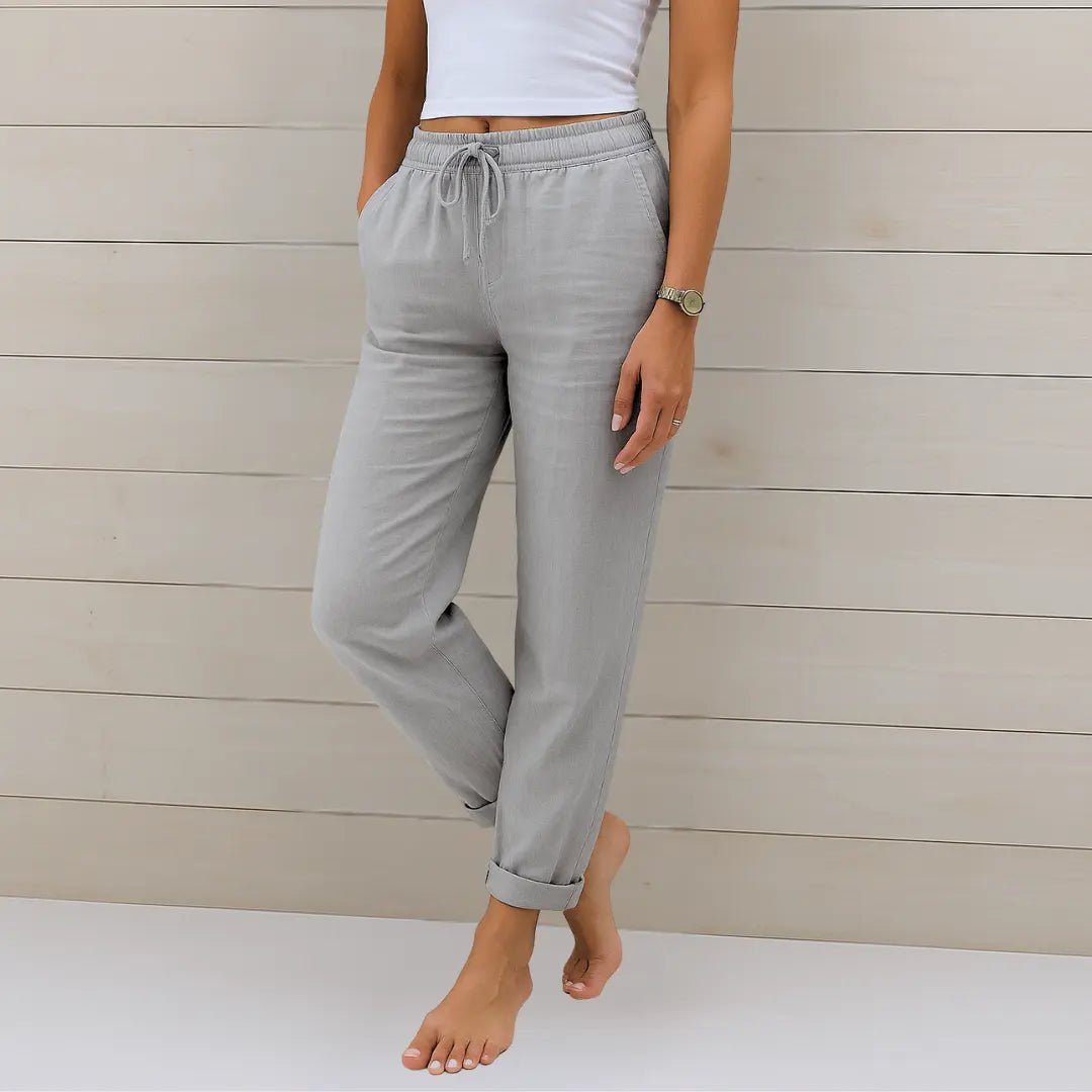 Alison | Soft Cotton Relaxed Fit Pants - Benjamin New York