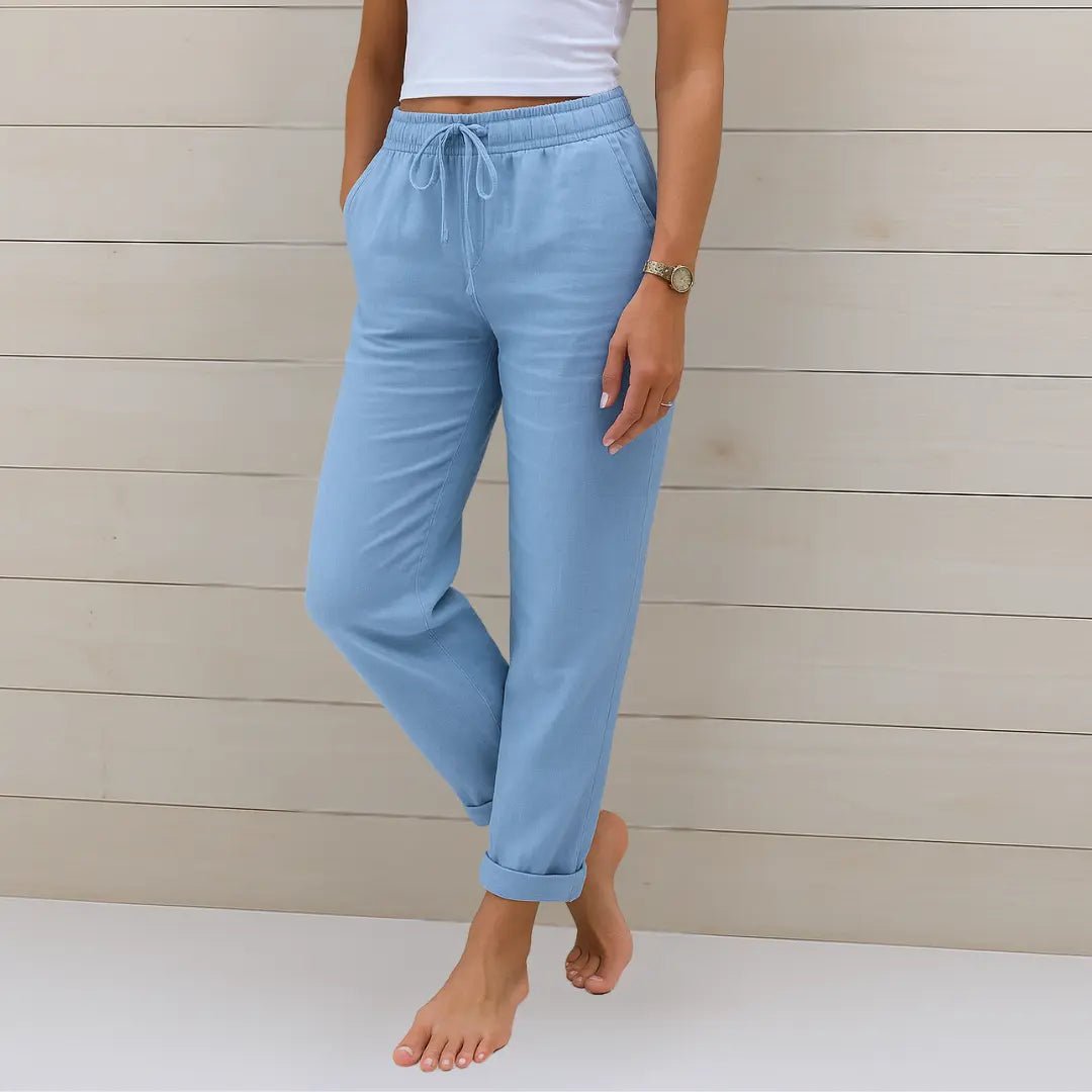 Alison | Soft Cotton Relaxed Fit Pants - Benjamin New York