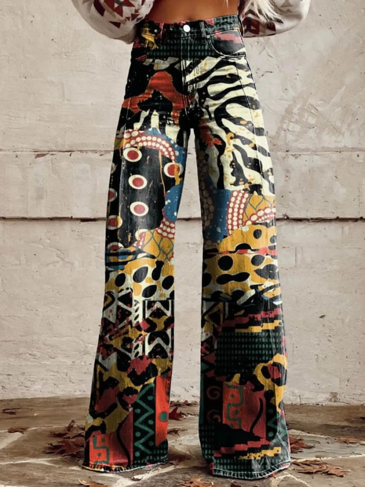 Leona | Tribal Art Statement Pants - Benjamin New York