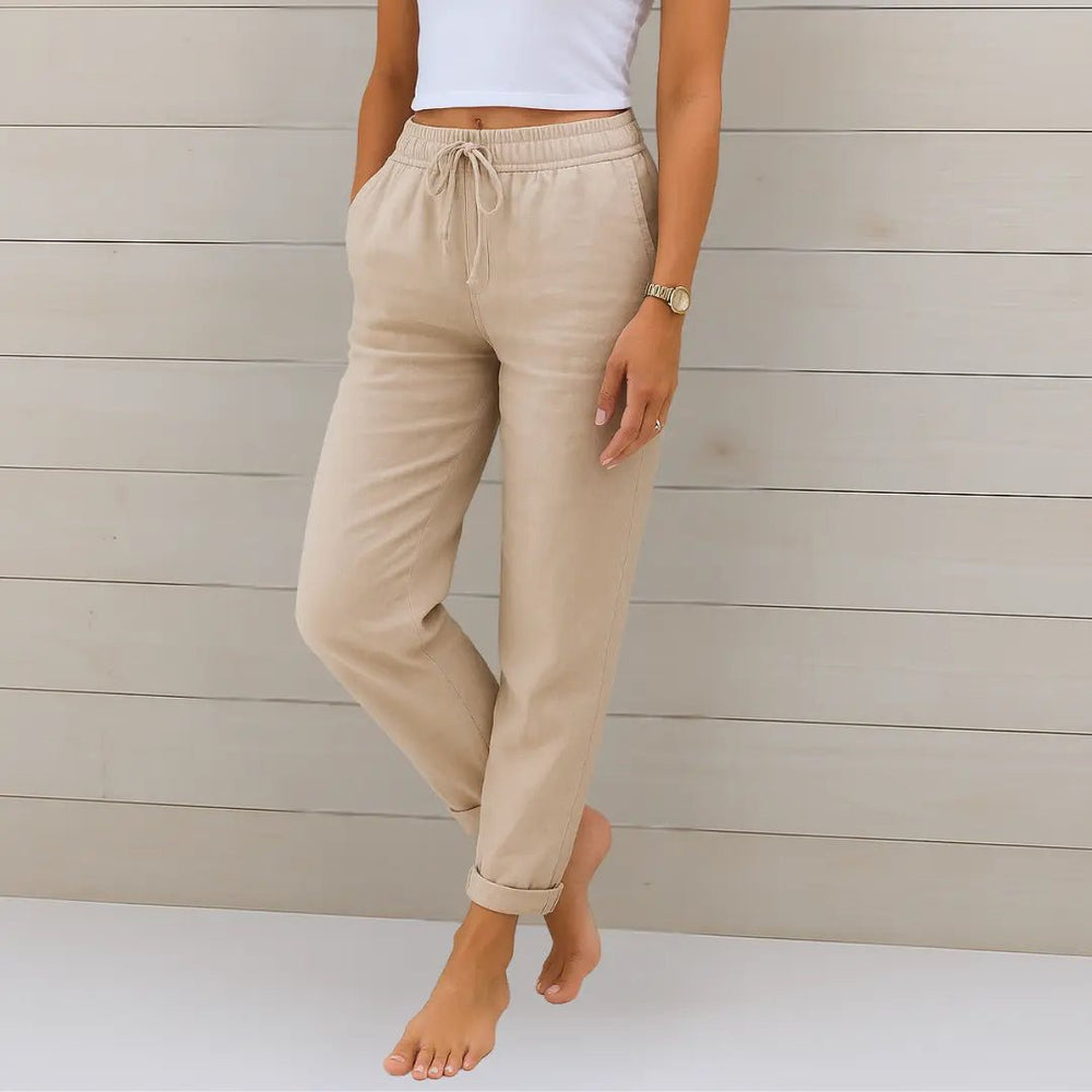 Alison | Soft Cotton Relaxed Fit Pants - Benjamin New York