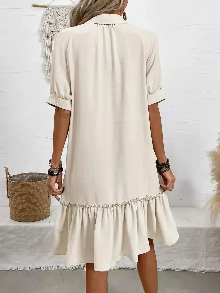 Isla | Elegant Button - Up Summer Dress - Benjamin New York