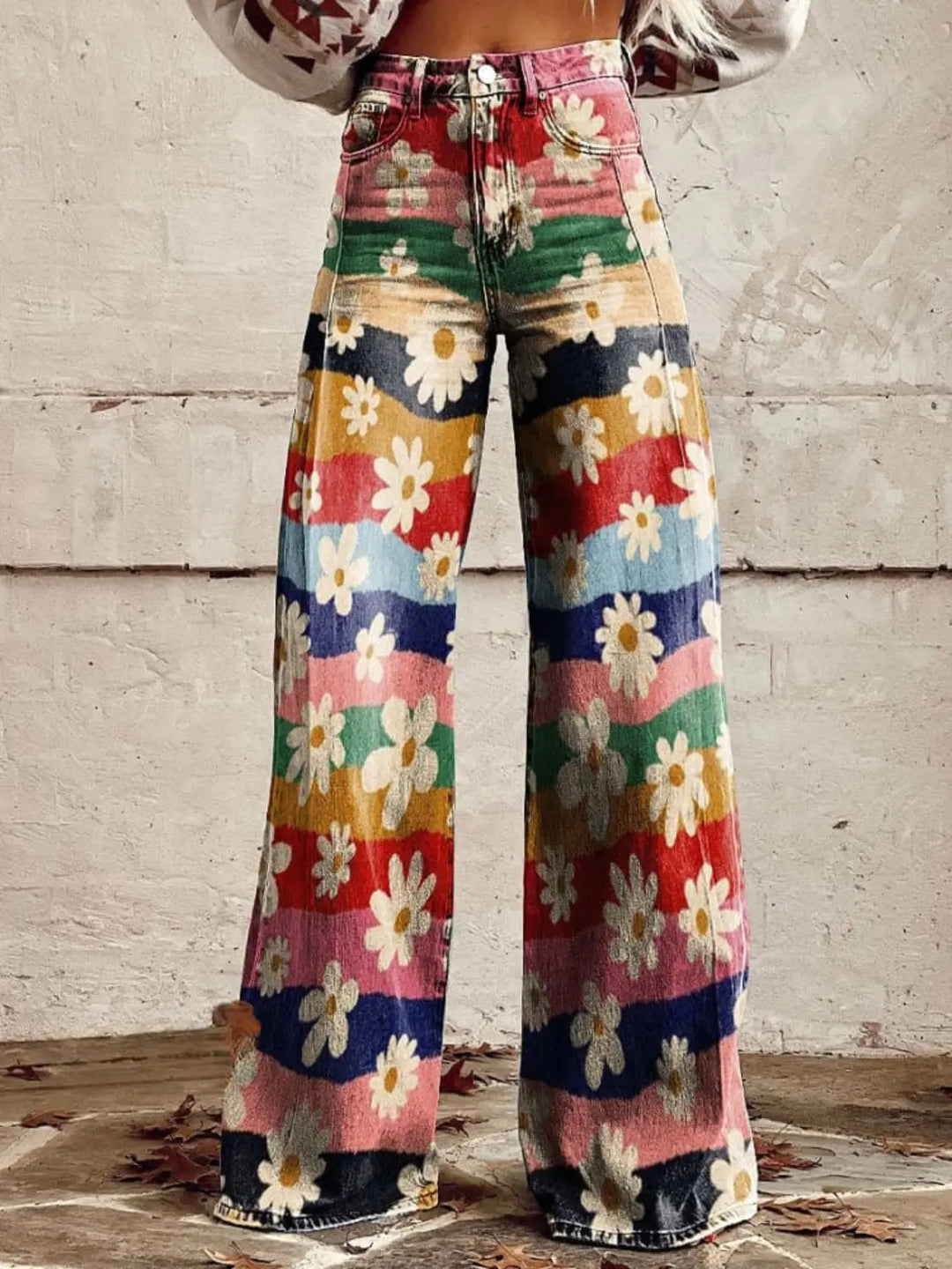 Savannah | Retro Floral High - Waisted Flare pants - Benjamin New York