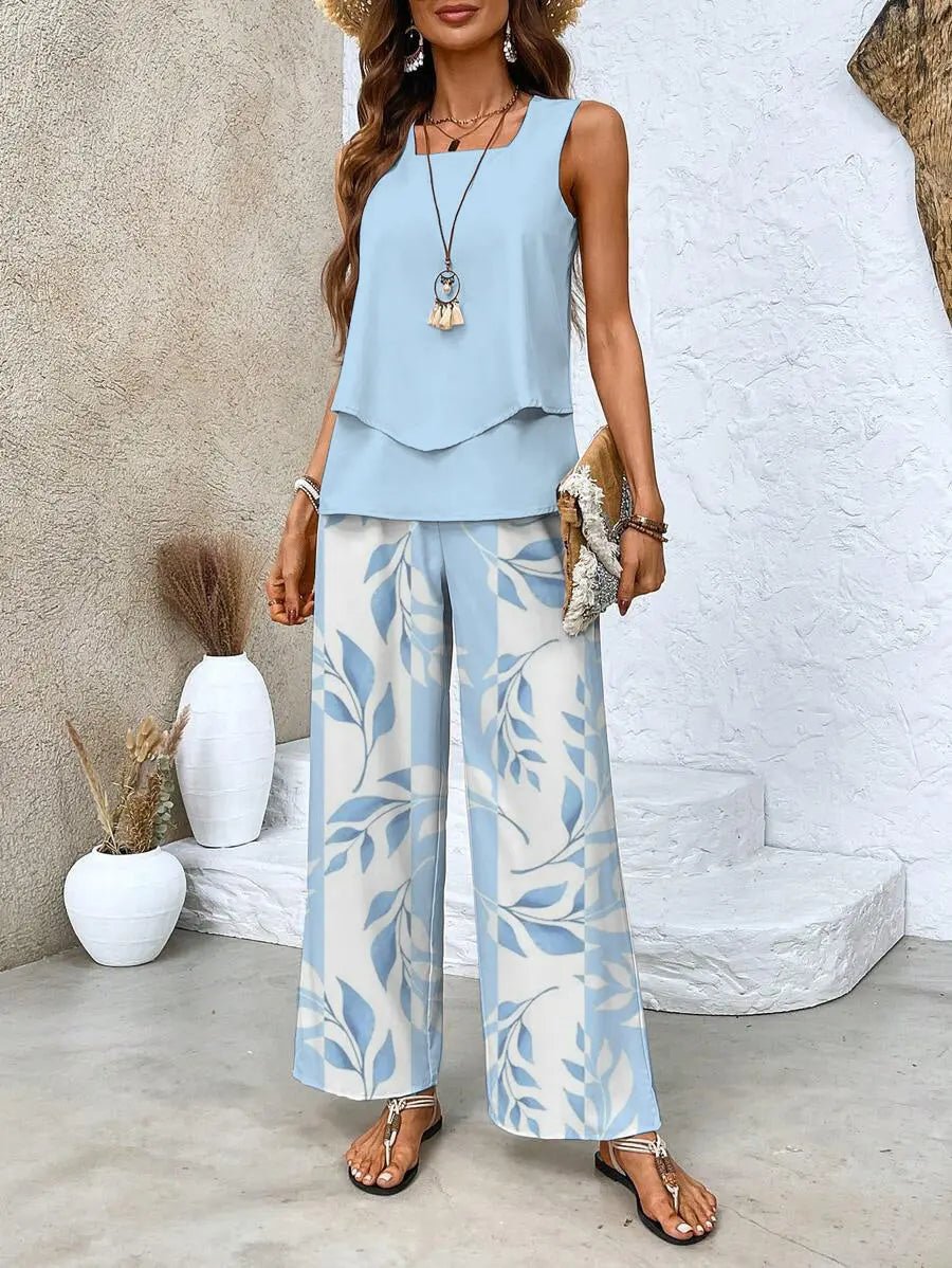 Isabelle | 2 - Piece Flowy Tank & Statement Trouser Set - Benjamin New York