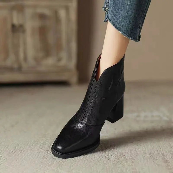 Chloe™| Everly Leather Ankle Boots - Benjamin New York