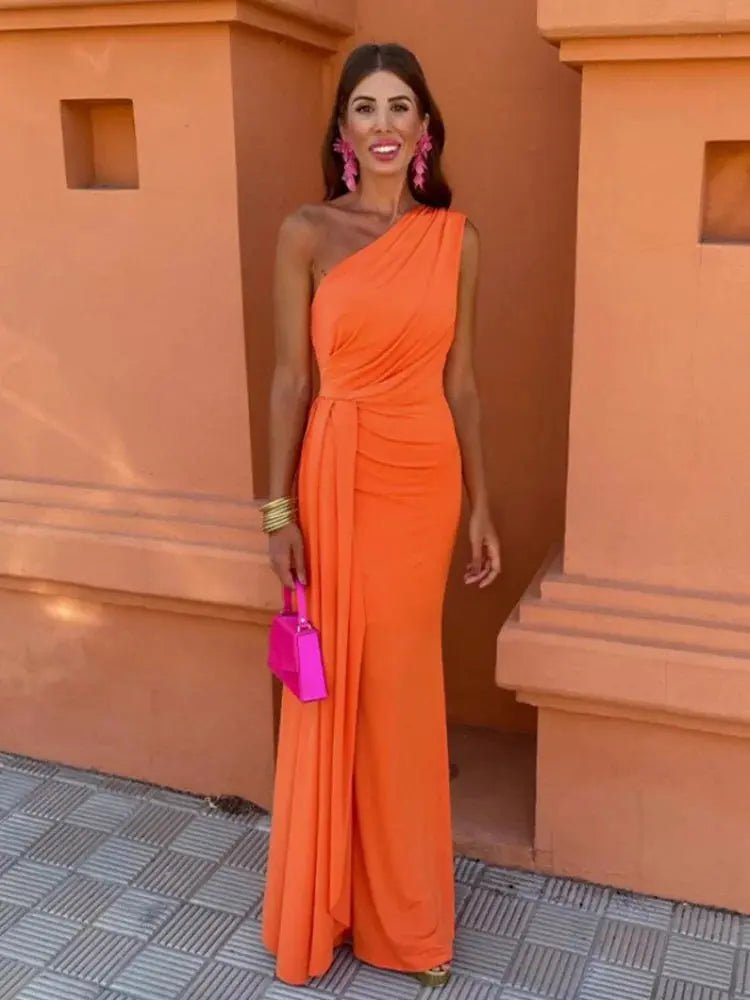 Juliette | One - Shoulder Draped Evening Gown - Benjamin New York
