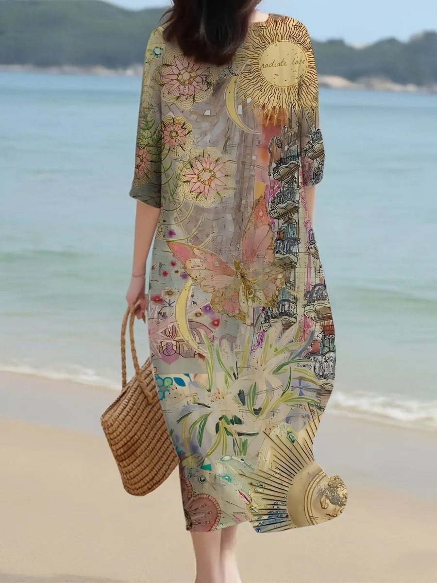 Celeste | Boho Dream Printed Maxi Dress - Benjamin New York