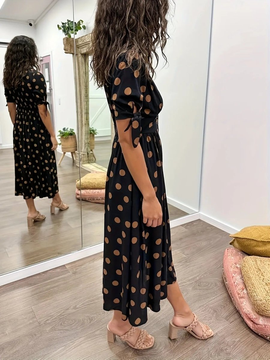 Martha | Vintage - Inspired Polka Dot Midi Dress - Benjamin New York