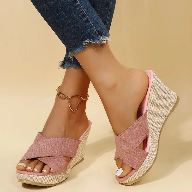 Chloe™| Almina Comfort Wedge Sandals - Benjamin New York