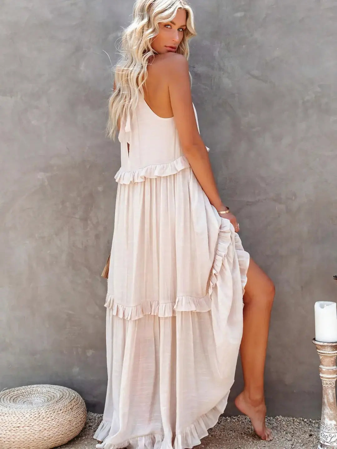 Madelyn | Boho Ruffle Maxi Dress - Benjamin New York