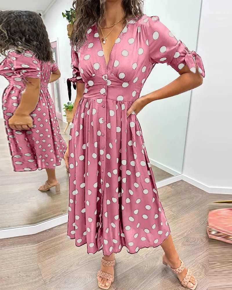 Martha | Vintage - Inspired Polka Dot Midi Dress - Benjamin New York