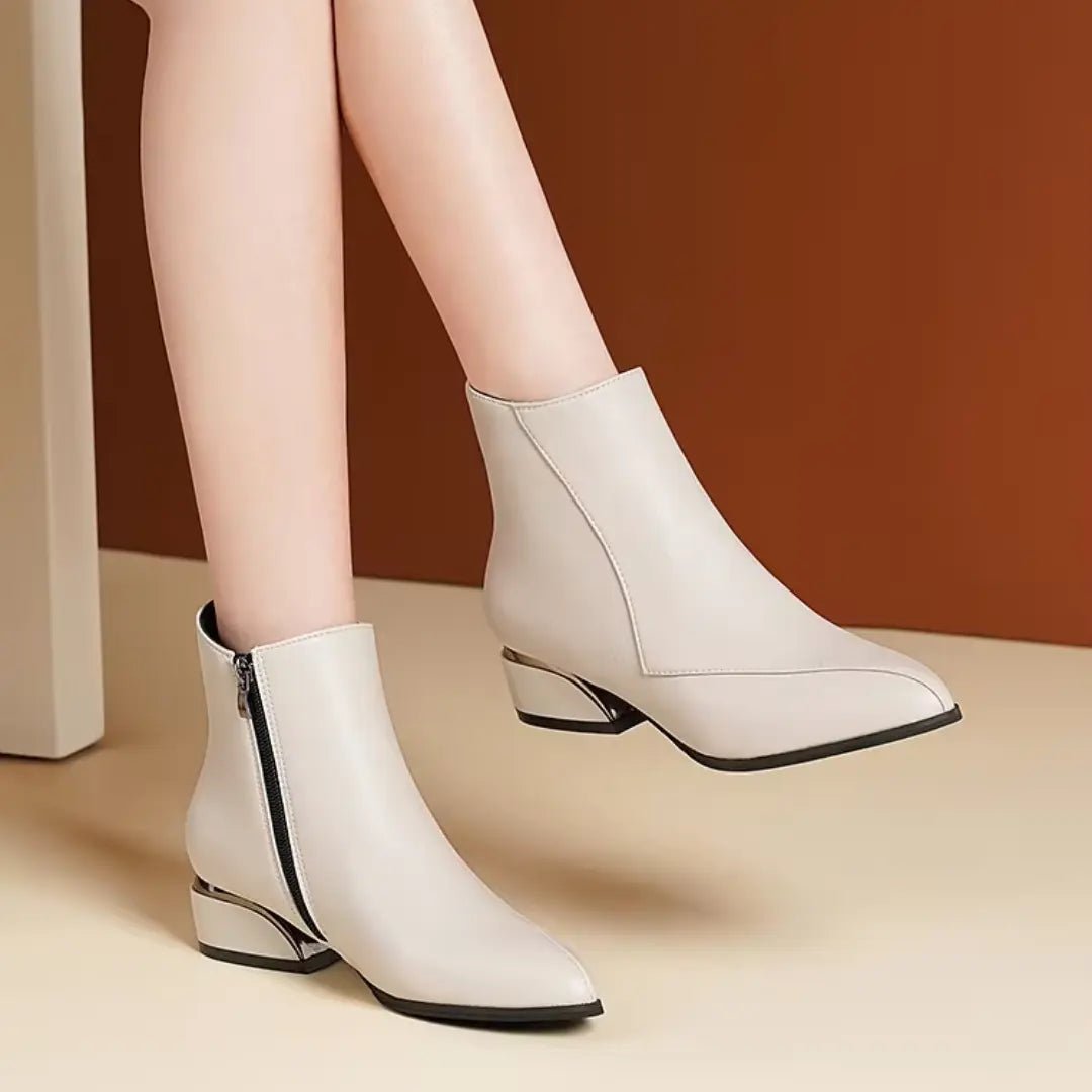 Chloe™| Valencia Leather Ankle Boots - Benjamin New York