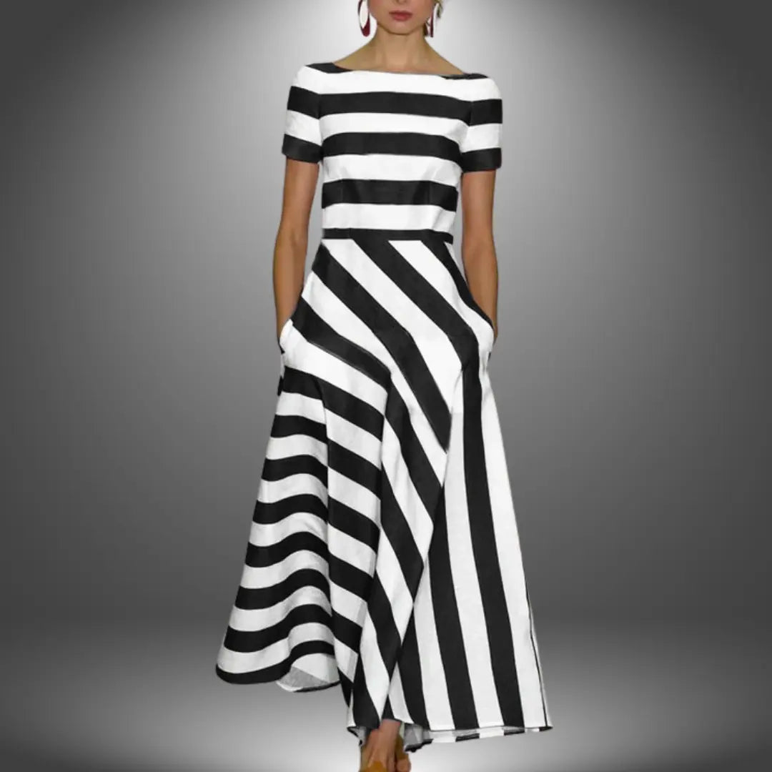Olivia | Relaxed Abstract Print Tapered Pants - Benjamin New York