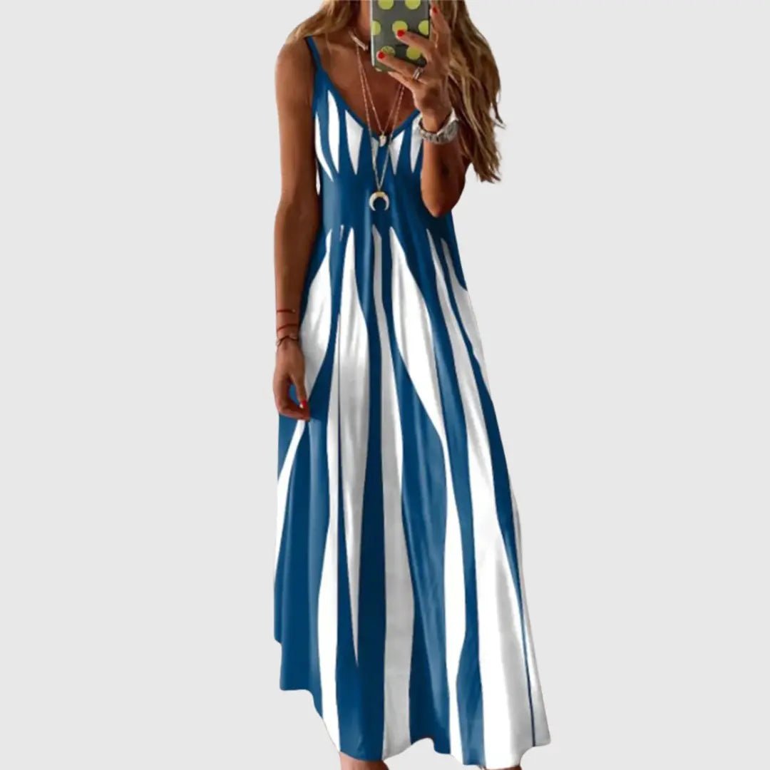 Sophie | Coastal Stripe Relaxed Maxi Dress - Benjamin New York