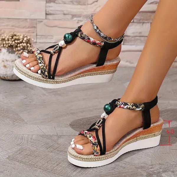 Chloe™| Jurella Wedge Heel Sandals - Benjamin New York