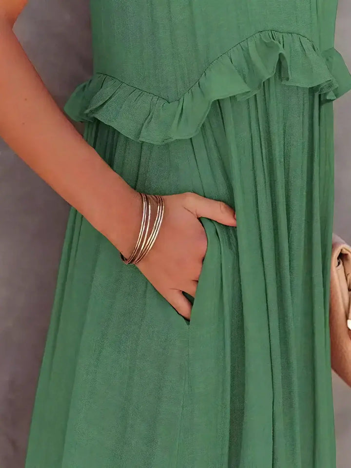 Madelyn | Boho Ruffle Maxi Dress - Benjamin New York