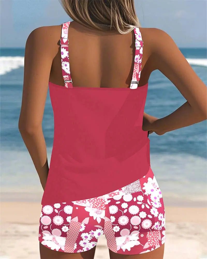 Riley | Floral Patchwork Tankini Set - Benjamin New York