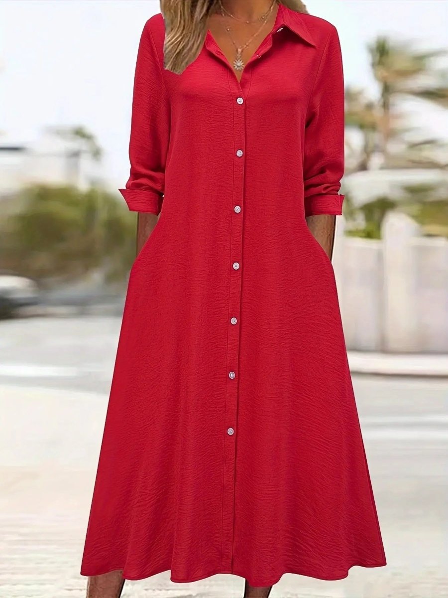Ruby | Button - Down Chic Shirt Dress - Benjamin New York