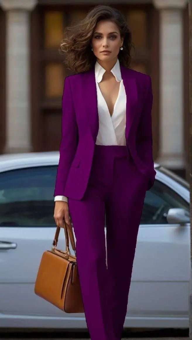 Brooke | Blush Tailored Power Suit - Benjamin New York