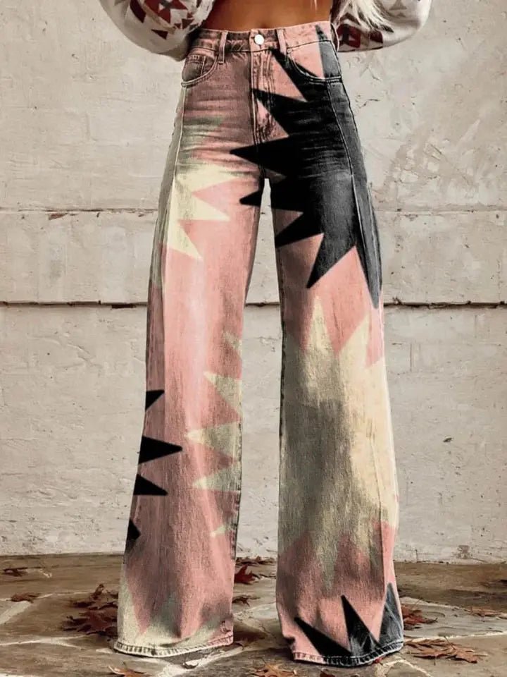 Tamsin | Retro Burst Wide - Leg Denim - Benjamin New York
