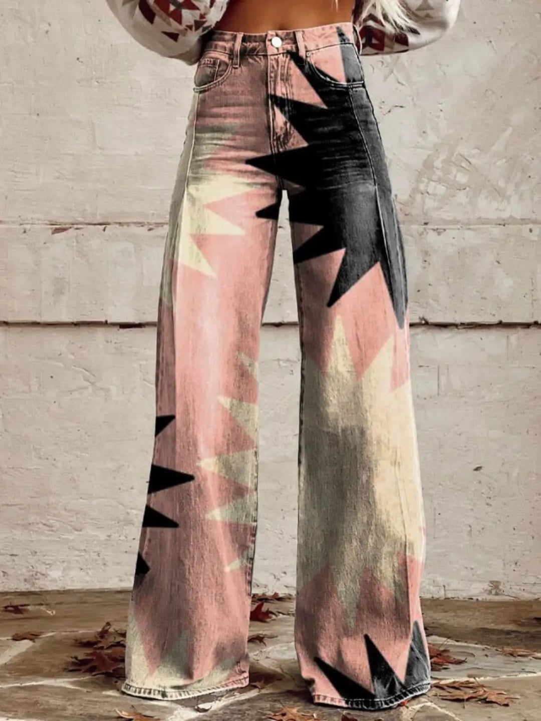 Stella | Boho Starburst Wide - Leg Pants - Benjamin New York