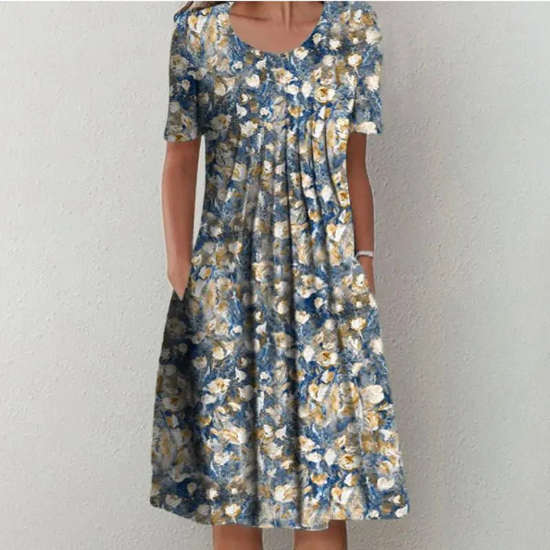 Grace | Easy Bloom Floral Pocket Midi Dress - Benjamin New York