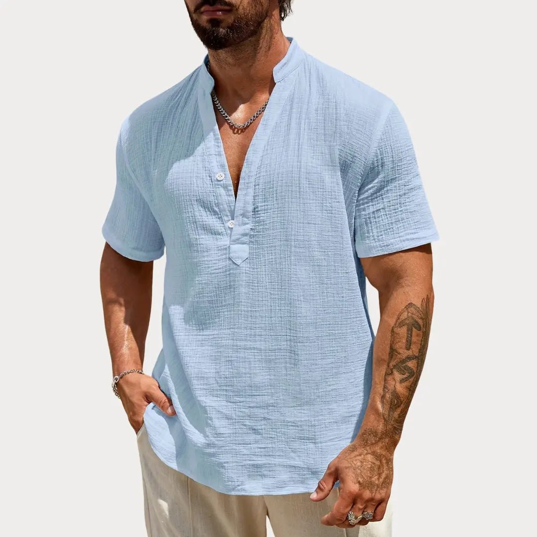 Brent | Cool Comfort V - Neck Shirt - Benjamin New York