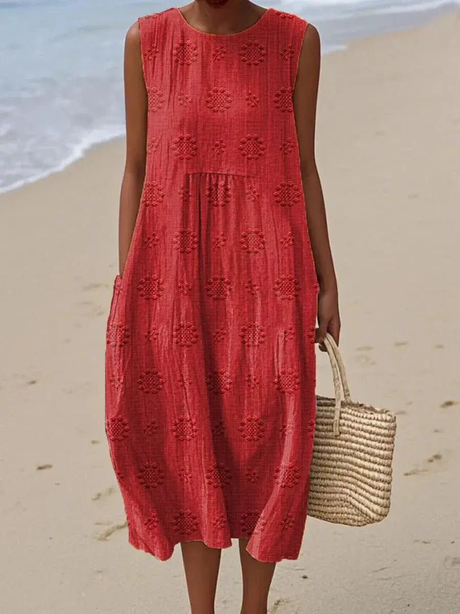 Clara | Sleeveless Embroidered Summer Dress - Benjamin New York