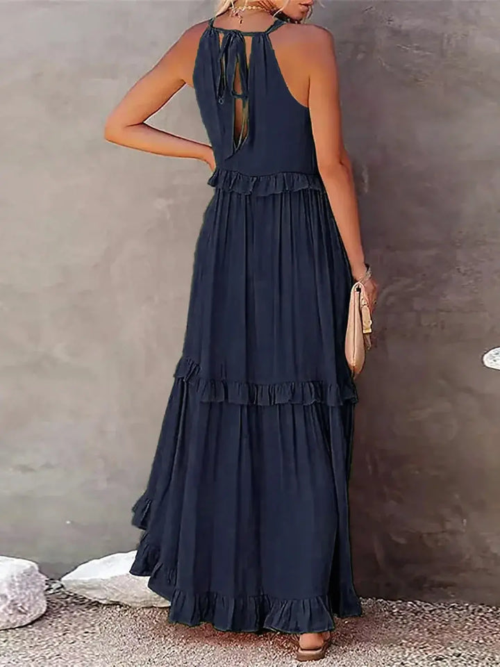 Madelyn | Boho Ruffle Maxi Dress - Benjamin New York