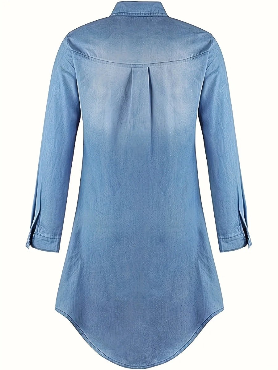 Harper | Relaxed Denim Shirt Dress - Benjamin New York