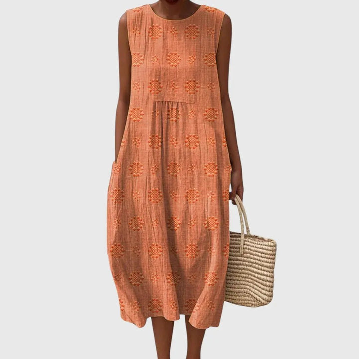 Callie | Olive Grove Sleeveless Midi Dress - Benjamin New York