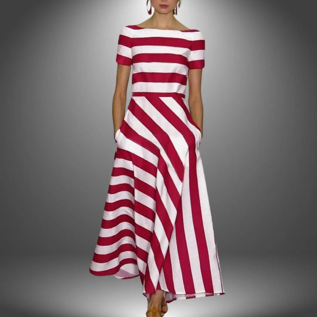 Olivia | Relaxed Abstract Print Tapered Pants - Benjamin New York