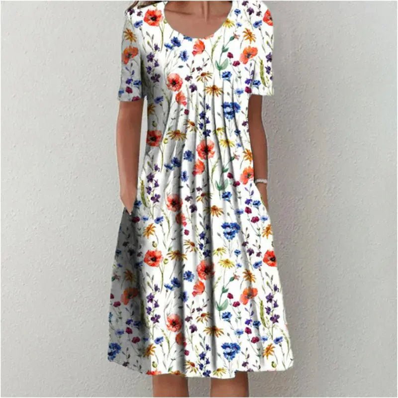 Grace | Easy Bloom Floral Pocket Midi Dress - Benjamin New York