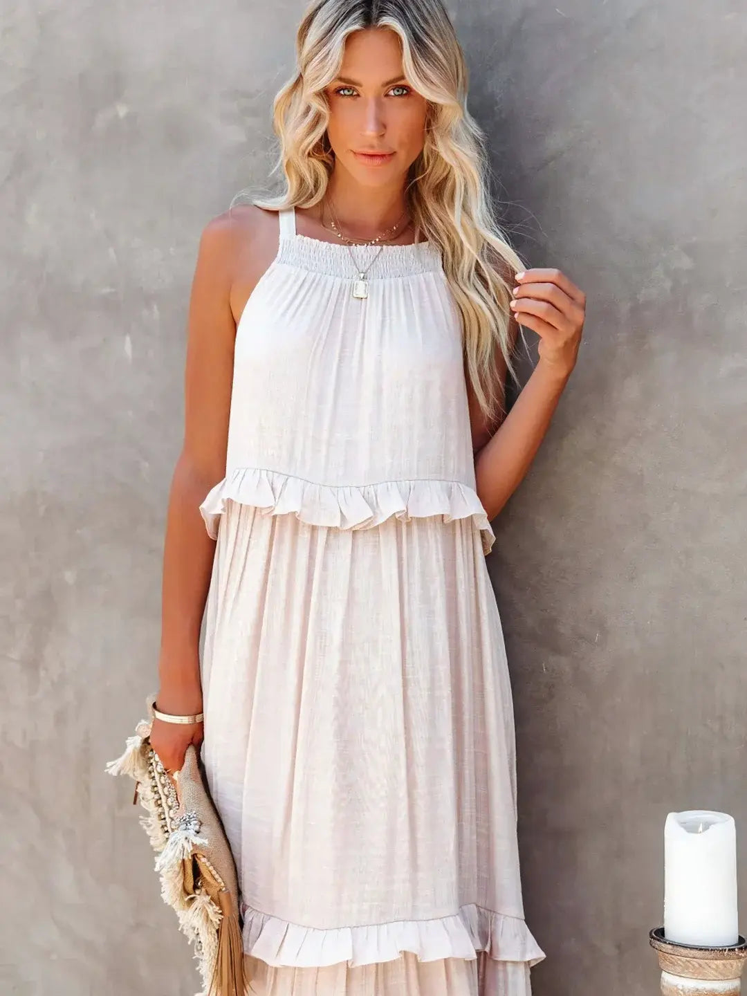 Madelyn | Boho Ruffle Maxi Dress - Benjamin New York