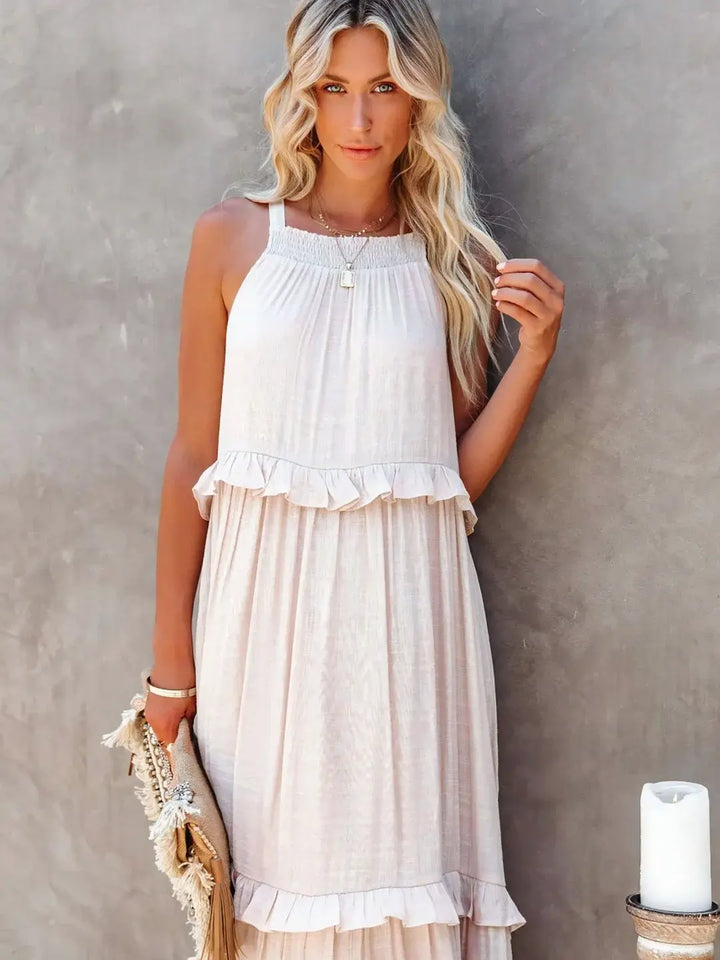 Madelyn | Boho Ruffle Maxi Dress - Benjamin New York