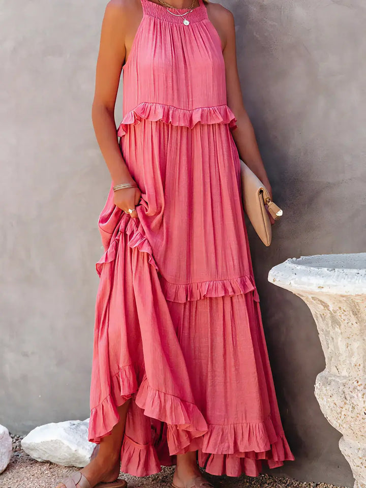 Madelyn | Boho Ruffle Maxi Dress - Benjamin New York