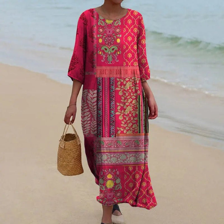 Ayla | Bohemian Patchwork Maxi Dress - Benjamin New York