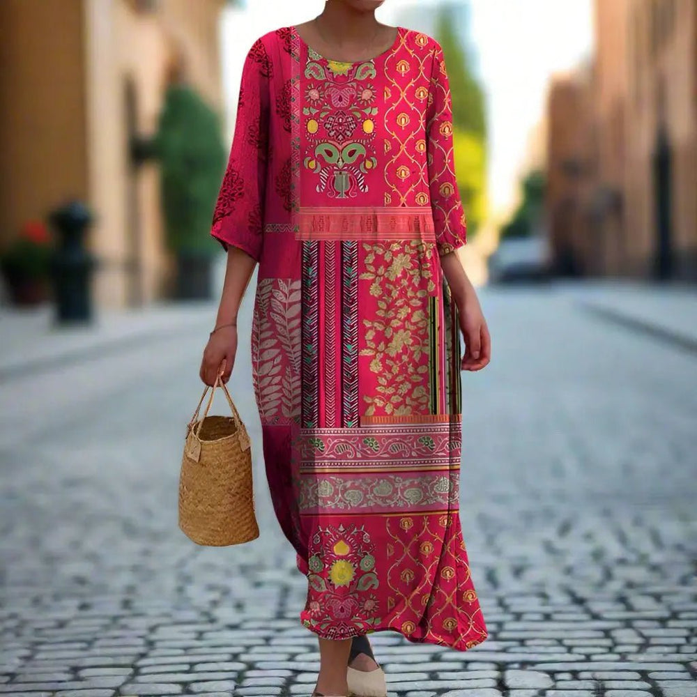 Ayla | Bohemian Patchwork Maxi Dress - Benjamin New York
