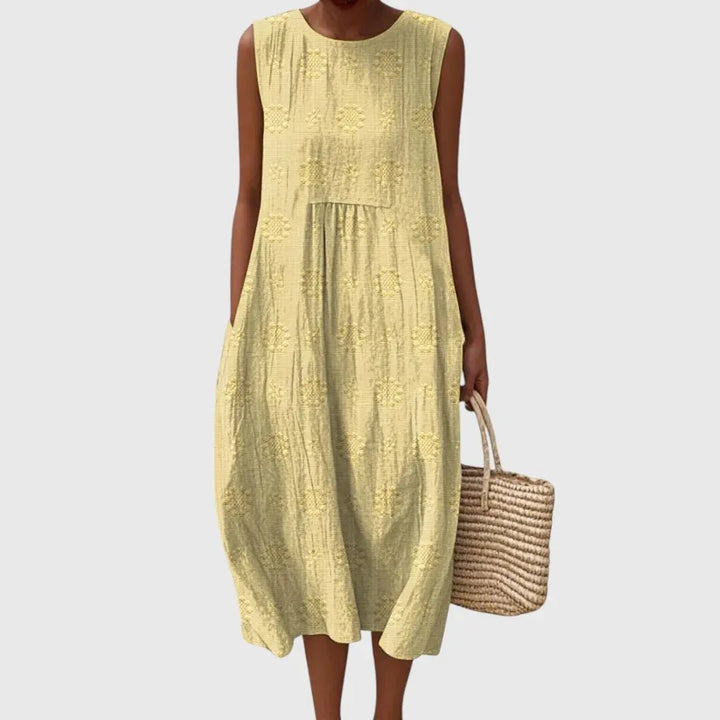 Callie | Olive Grove Sleeveless Midi Dress - Benjamin New York