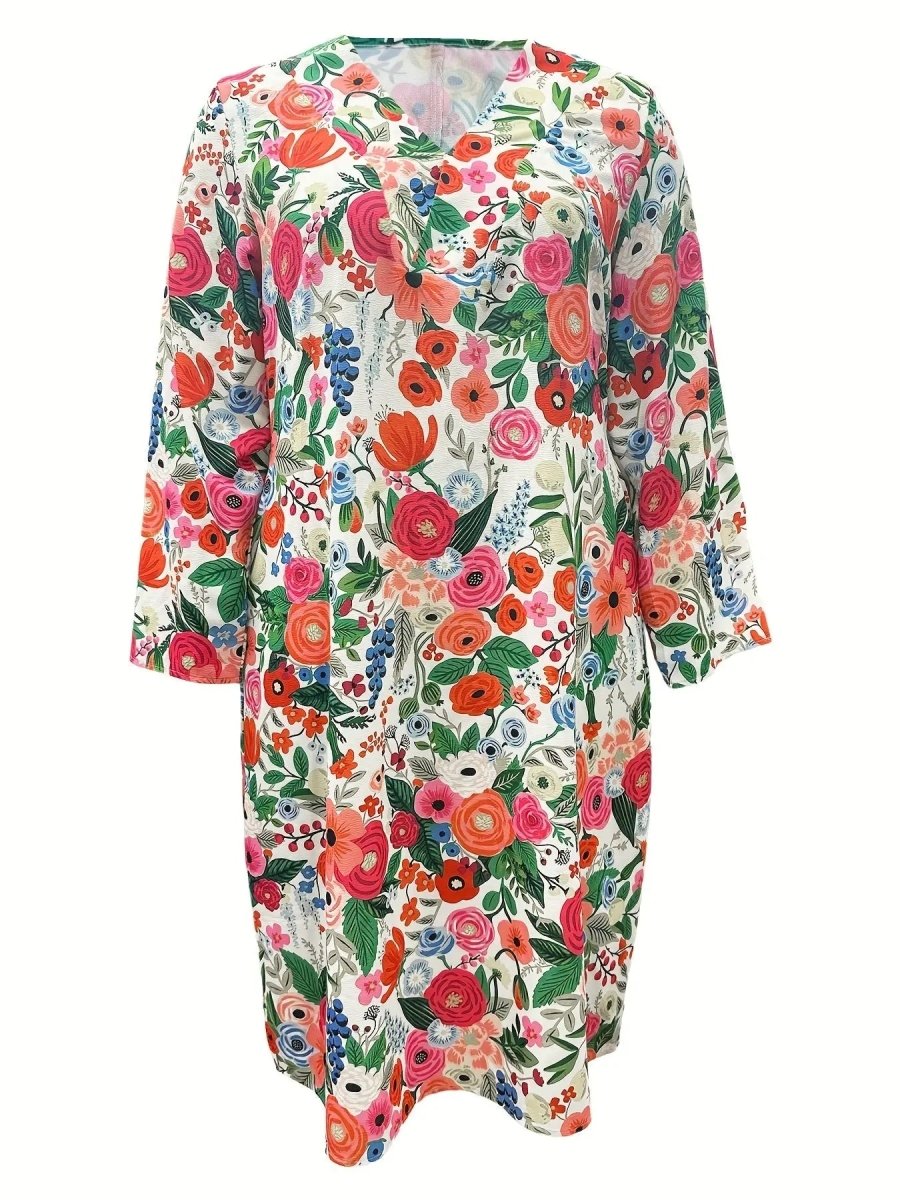 Freya | Vibrant Garden Escape Midi Dress - Benjamin New York