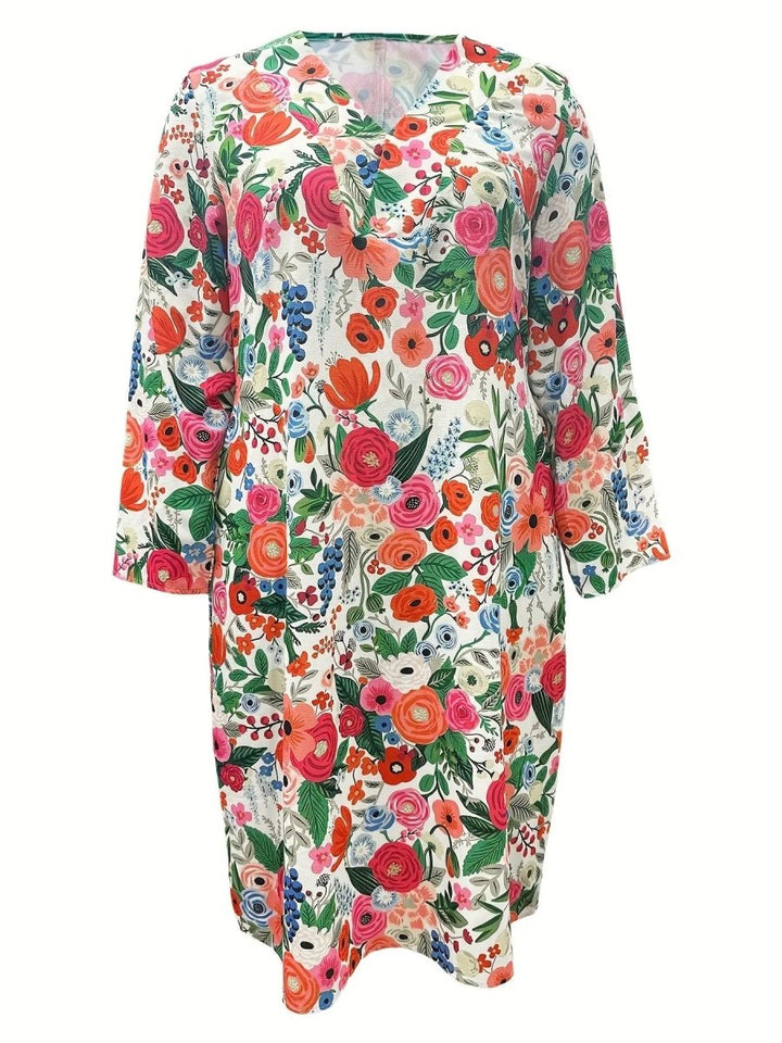 Freya | Vibrant Garden Escape Midi Dress - Benjamin New York