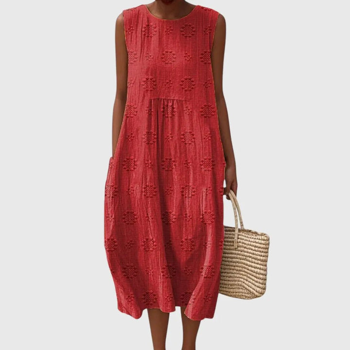 Callie | Olive Grove Sleeveless Midi Dress - Benjamin New York