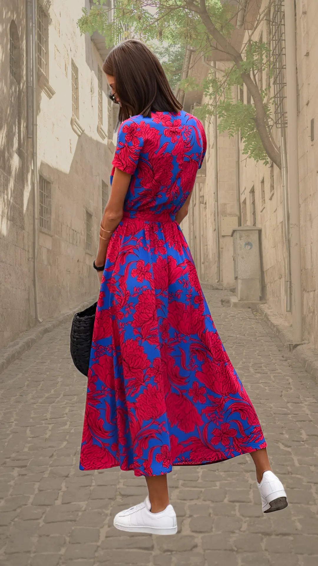 Aubrey | Bold Floral Wrap Maxi Dress - Benjamin New York
